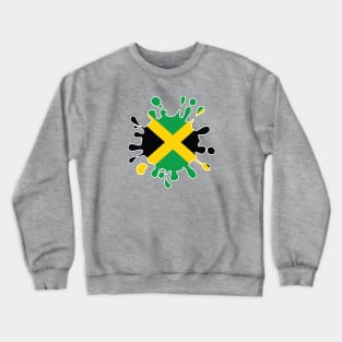 Jamaica National Flag Paint Splash Crewneck Sweatshirt